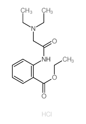 N-(2-DIETHYLAMINO)ACETYLANTHRANILIC ACID, ETHYL ESTER HYDROCHLORIDE结构式