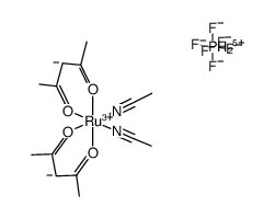 [Ru(acetylacetonato)2(MeCN)2]PF6结构式