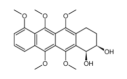cis-9,10-dihydroxy-4,5,6,11,12-pentamethoxy-7,8,9,10-tetrahydronaphthacene Structure