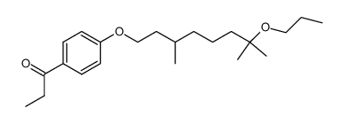 1-[4-(3,7-Dimethyl-7-propoxy-octyloxy)-phenyl]-propan-1-one结构式