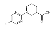 1-(5-溴吡啶)-2-哌啶-3-甲酸结构式