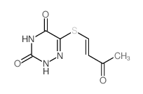 1,2,4-Triazine-3,5(2H,4H)-dione,6-[(3-oxo-1-butenyl)thio]-, (E)- (9CI)结构式