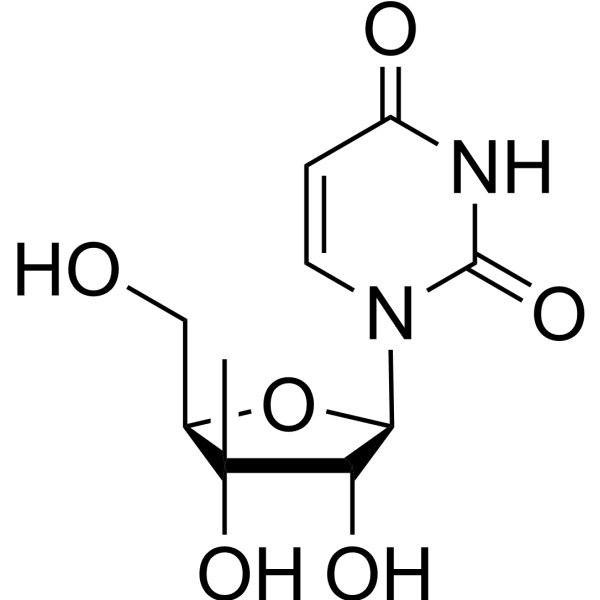 3’-beta-C-Methyluridine Structure