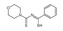 N-(benzenecarbonothioyl)morpholine-4-carbothioamide结构式