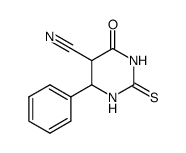 5-Cyano-4-oxo-6-phenyl-2-thioxohexahydropyrimidine结构式