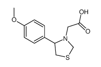 2-[4-(4-methoxyphenyl)-1,3-thiazolidin-3-yl]acetic acid Structure