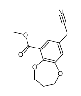 sc-o01-0322 methyl 8-(cyanomethyl)-3,4-dihydro-2h-benzo[b[1,4dioxepine-6-carboxylate结构式