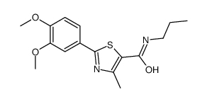 5-Thiazolecarboxamide, 2-(3,4-dimethoxyphenyl)-4-methyl-N-propyl-结构式