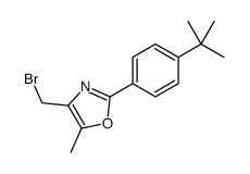 4-(bromomethyl)-2-(4-tert-butylphenyl)-5-methyl-1,3-oxazole结构式