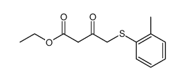 ethyl 4-(2-methylphenylthio)-3-oxobutanoate Structure