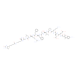 AMCA-Glu-Glu-Lys-Pro-Ile-Ser-Phe-Phe-Arg-Leu-Gly-Lys(biotinyl)-NH2 Structure