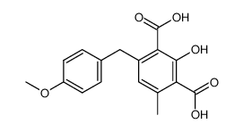 2-hydroxy-4-(4-methoxy-benzyl)-6-methyl-isophthalic acid结构式