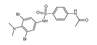 N-acetyl-sulfanilic acid-(3,5-dibromo-4-dimethylamino-anilide)结构式