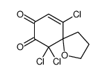 6,6,10-trichloro-1-oxaspiro[4.5]dec-9-ene-7,8-dione结构式