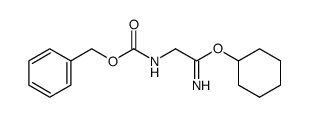 2-benzyloxycarbonylamino-acetimidic acid cyclohexyl ester结构式