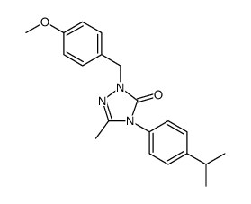 3H-1,2,4-Triazol-3-one, 2,4-dihydro-2-[(4-methoxyphenyl)methyl]-5-methyl-4-[4-(1-methylethyl)phenyl]结构式