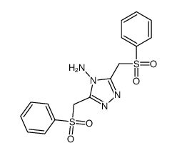 3,5-bis(benzenesulfonylmethyl)-1,2,4-triazol-4-amine结构式