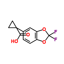 1-(2,2-二氟苯并[D][1,3]二氧杂环戊烯-5-基)环丙烷甲酸图片