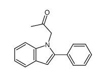 1-(2-phenyl-1H-indol-1-yl)propan-2-one结构式