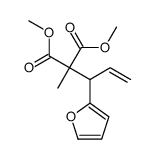 dimethyl 2-[1-(furan-2-yl)prop-2-enyl]-2-methylpropanedioate Structure