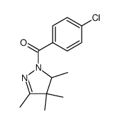 1-(p-chlorobenzoyl)-3,4,4,5-tetramethyl-2-pyrazoline Structure