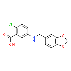 5-[(1,3-Benzodioxol-5-ylmethyl)amino]-2-chlorobenzoic acid Structure