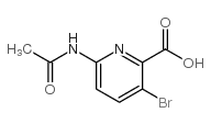 6-acetamido-3-bromopyridine-2-carboxylic acid Structure
