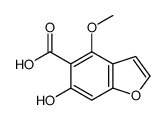 6-hydroxy-4-methoxy-1-benzofuran-5-carboxylic acid结构式
