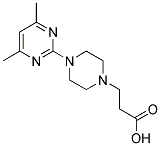 3-[4-(4,6-DIMETHYL-PYRIMIDIN-2-YL)-PIPERAZIN-1-YL]-PROPIONIC ACID结构式