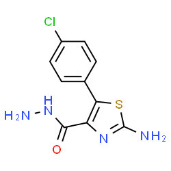 2-Amino-5-(4-chlorophenyl)-1,3-thiazole-4-carbohydrazide结构式