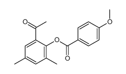 (2-acetyl-4,6-dimethylphenyl) 4-methoxybenzoate Structure