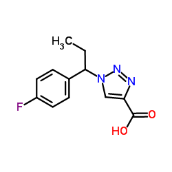 1-[1-(4-FLUORO-PHENYL)-PROPYL]-1H-[1,2,3]TRIAZOLE-4-CARBOXYLIC ACID Structure