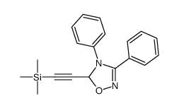 2-(3,4-diphenyl-5H-1,2,4-oxadiazol-5-yl)ethynyl-trimethylsilane结构式