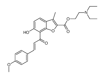 2-(N,N-diethylamino)ethyl 6-hydroxy-7-(p-methoxycinnamoyl)-3-methyl-1-benzofuran-2-carboxylate结构式