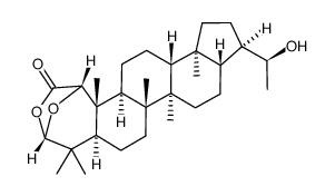 (1S,4S,5aR,7aR,7bR,9aS,10R,12aS,12bR,14aS,14bR)-10-((S)-1-hydroxyethyl)-5,5,7a,7b,12a,14b-hexamethylicosahydro-2H-1,4-epoxycyclopenta[7,8]phenanthro[1,2-d]oxepin-2-one结构式