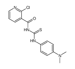 2-chloro-N-((4-(dimethylamino)phenyl)carbamothioyl)nicotinamide结构式