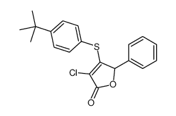 3-(4-tert-butylphenyl)sulfanyl-4-chloro-2-phenyl-2H-furan-5-one结构式