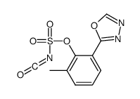[2-methyl-6-(1,3,4-oxadiazol-2-yl)phenyl] N-(oxomethylidene)sulfamate结构式