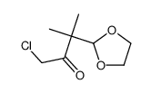 1-chloro-3-(1,3-dioxolan-2-yl)-3-methylbutan-2-one Structure