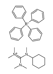 1-Cyclohexyl-1,2,2,3,3-pentamethylguanidinium-tetraphenylborat Structure