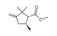 (1R,5S)-2,2,5-Trimethyl-3-methylene-cyclopentanecarboxylic acid methyl ester结构式