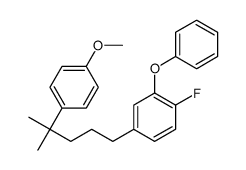 1-fluoro-4-[4-(4-methoxyphenyl)-4-methylpentyl]-2-phenoxybenzene结构式