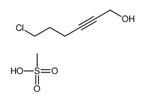 6-chlorohex-2-yn-1-ol,methanesulfonic acid Structure