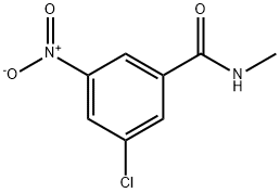 3-氯-N-甲基-5-硝基苯甲酰胺结构式