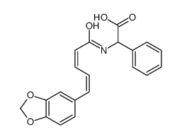 2-[[(2E,4E)-5-(1,3-benzodioxol-5-yl)penta-2,4-dienoyl]amino]-2-phenylacetic acid Structure