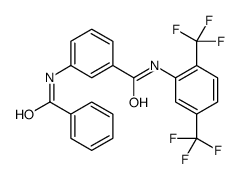 3-benzamido-N-[2,5-bis(trifluoromethyl)phenyl]benzamide结构式