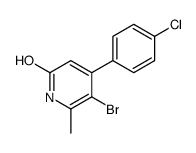 5-bromo-4-(4-chlorophenyl)-6-methyl-1H-pyridin-2-one结构式