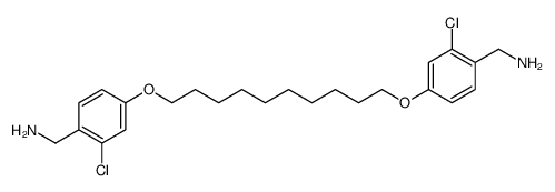 [4-[10-[4-(aminomethyl)-3-chlorophenoxy]decoxy]-2-chlorophenyl]methanamine Structure