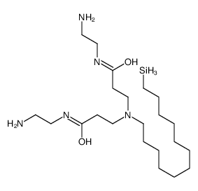 N-(2-aminoethyl)-3-[[3-(2-aminoethylamino)-3-oxopropyl]-(12-silyldodecyl)amino]propanamide结构式