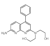 Ethanol,2,2'-[(7-amino-4-phenyl-1,8-naphthyridin-2-yl)imino]bis- (9CI) picture